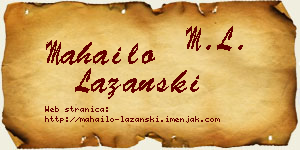 Mahailo Lazanski vizit kartica